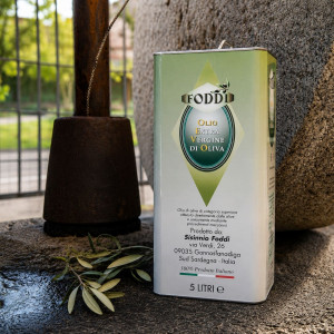 Latta da 5 litri olio extravergine d'oliva Foddi in Antico Frantoio in Granito.